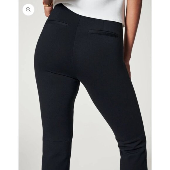 SPANX Kick Flare the Perfect Pants High-Rise Black Ponte Shaping Pull-On Small - Picture 4 of 14
